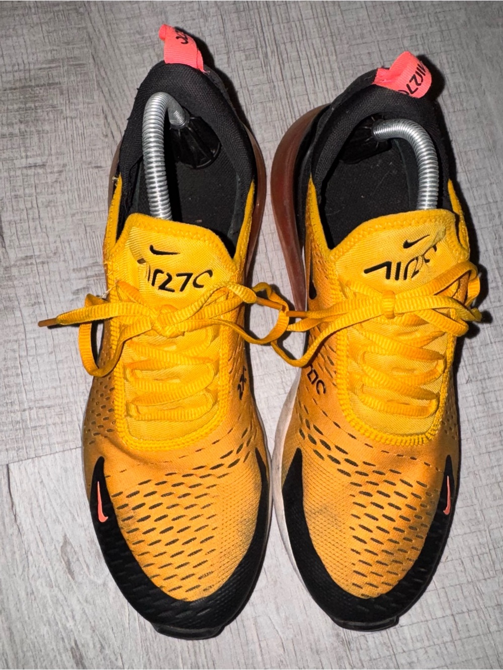 Nike Air Max 270 'Tiger' University Gold/Hot Punch - Men's Size 10 - Picture 6 of 9